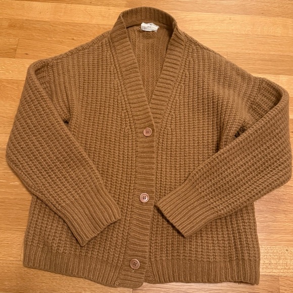 Gro Company Brown Wool Cardigan Sweater - Picture 1 of 3